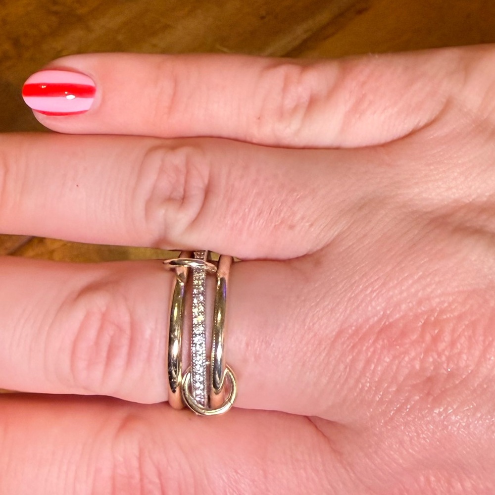 Gold Filled & Sterling Silver Spinner Ring